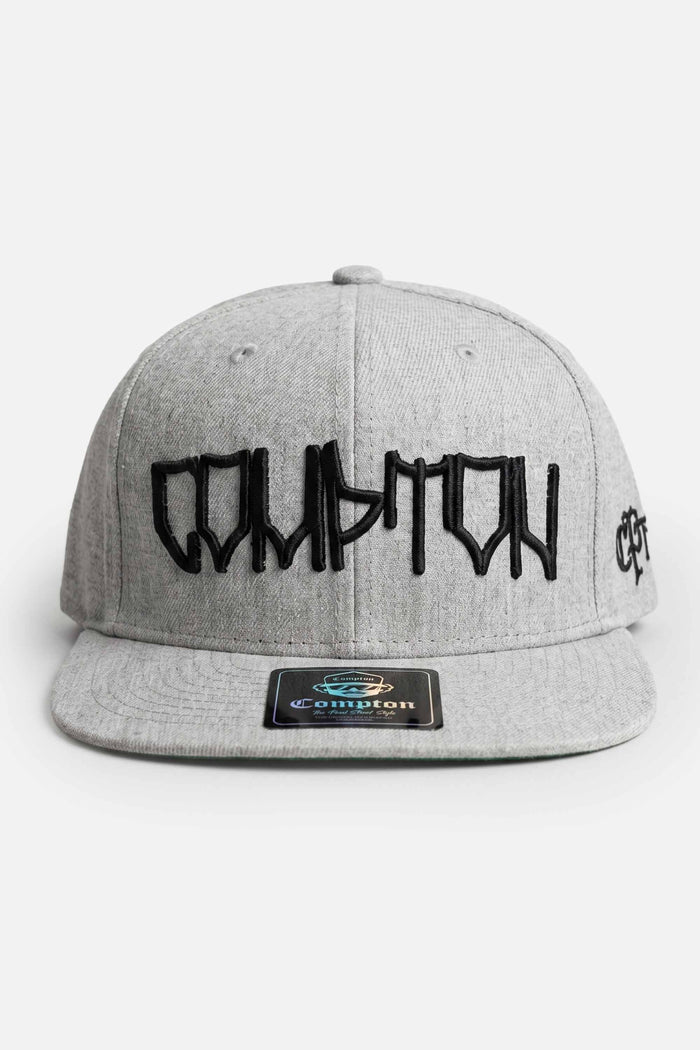 Boné Aba Reta Snapback Compton Graphite Pixo - Cinza