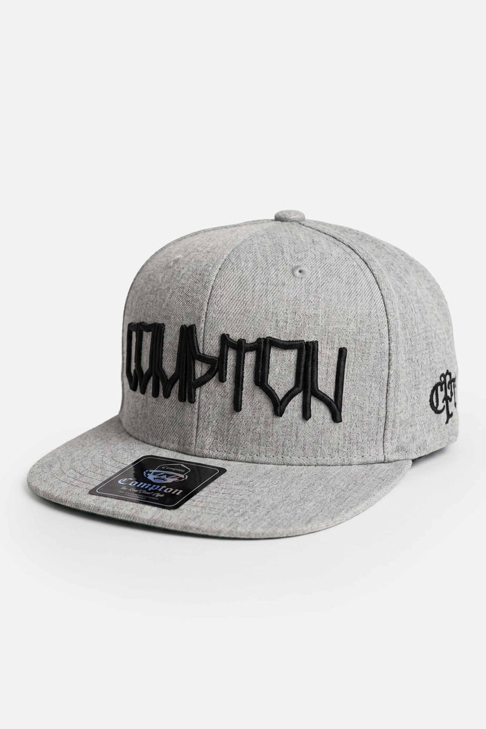 Boné Aba Reta Snapback Compton Graphite Pixo - Cinza