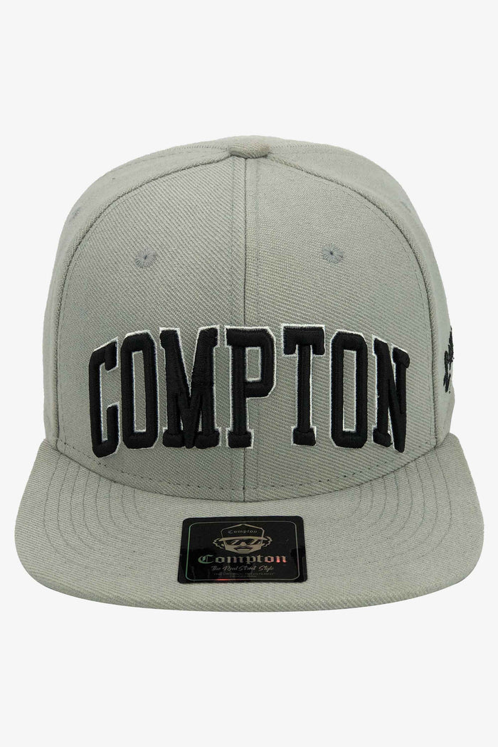 Boné Compton Aba Reta Snapback Urban Cinza - COMPTON