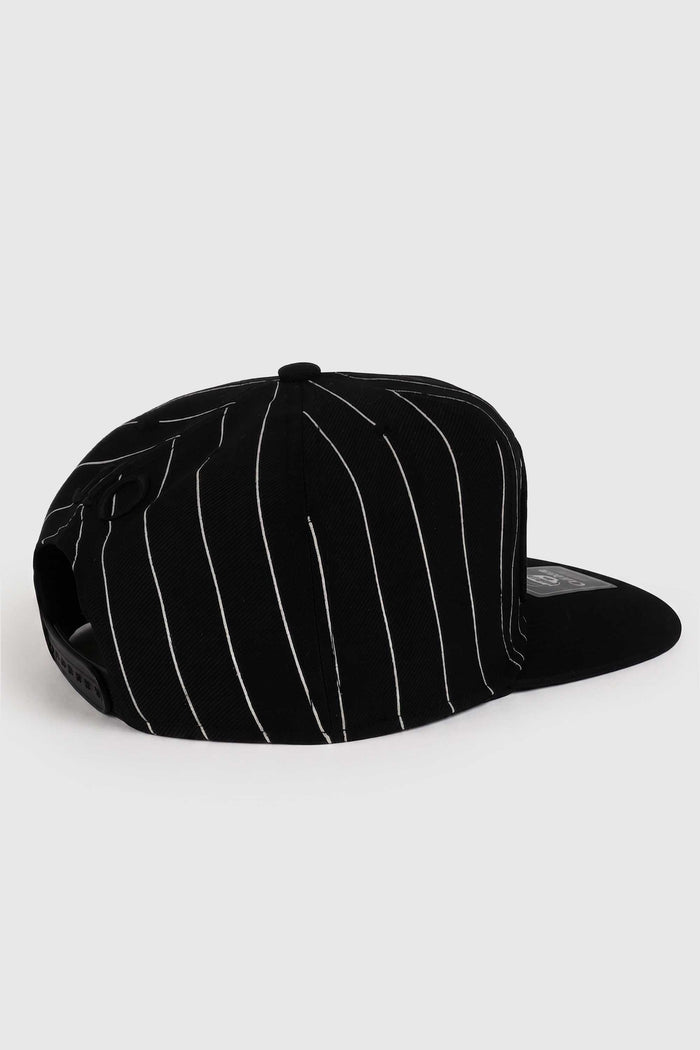 Boné Aba Reta Snapback Compton Urban Pinstripe - Preto