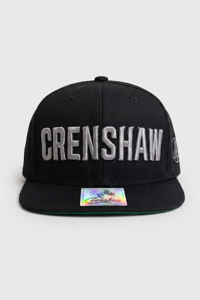 Boné Aba Reta Snapback Crenshaw Block Logo - Preto
