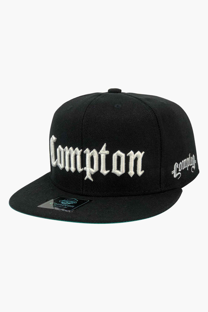 Boné Compton Aba Reta Classic Fechado Preto - COMPTON
