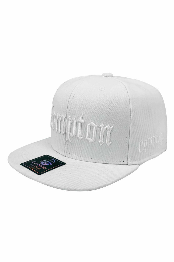 Boné Compton Aba Reta Snapback Classic All White - COMPTON