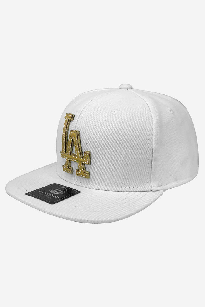 Boné Compton Aba Reta Snapback L.A Recorte Laser Branco - COMPTON