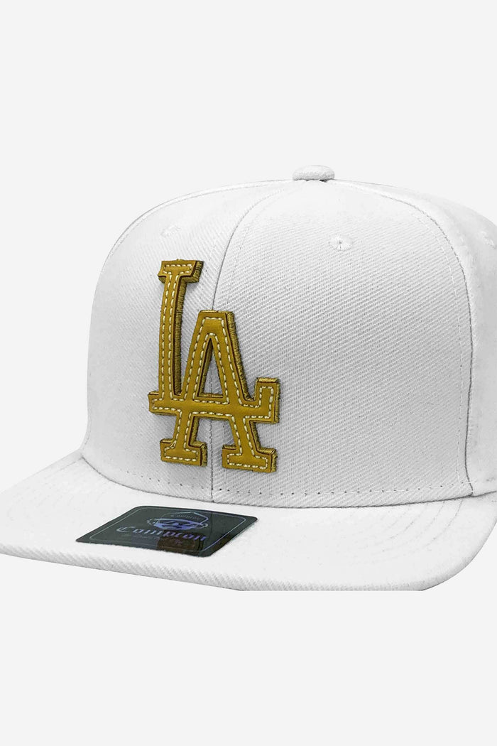 Boné Compton Aba Reta Snapback L.A Recorte Laser Branco - COMPTON