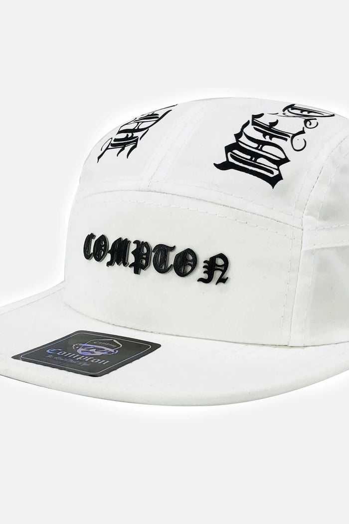 Boné Compton Five Panel Strapback West Side Branco - COMPTON