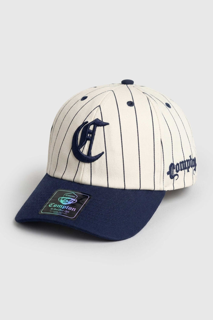 Boné Dad Hat Baseball Copton Pinstripe Logo - Off White