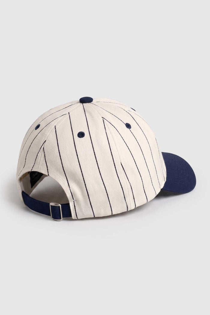Boné Dad Hat Baseball Copton Pinstripe Logo - Off White
