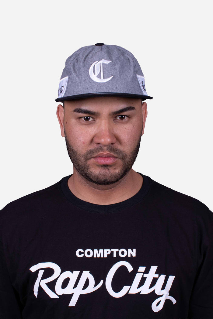 Boné Five Panel Collab Starter X Compton Desestruturado Cinza - COMPTON