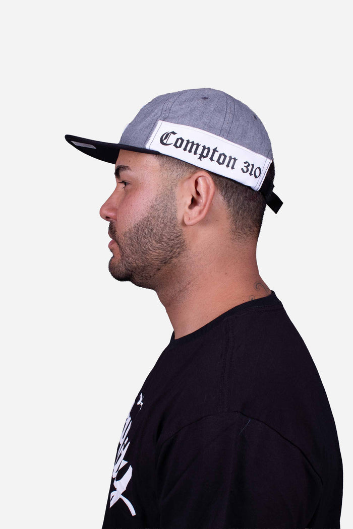 Boné Five Panel Collab Starter X Compton Desestruturado Cinza - COMPTON