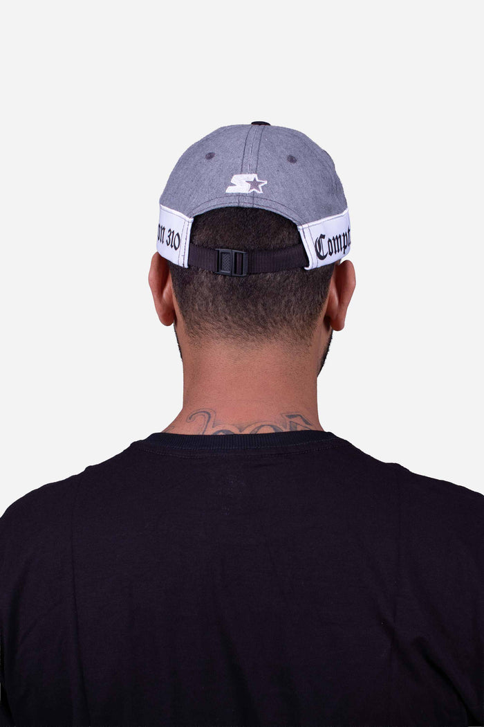 Boné Five Panel Collab Starter X Compton Desestruturado Cinza - COMPTON