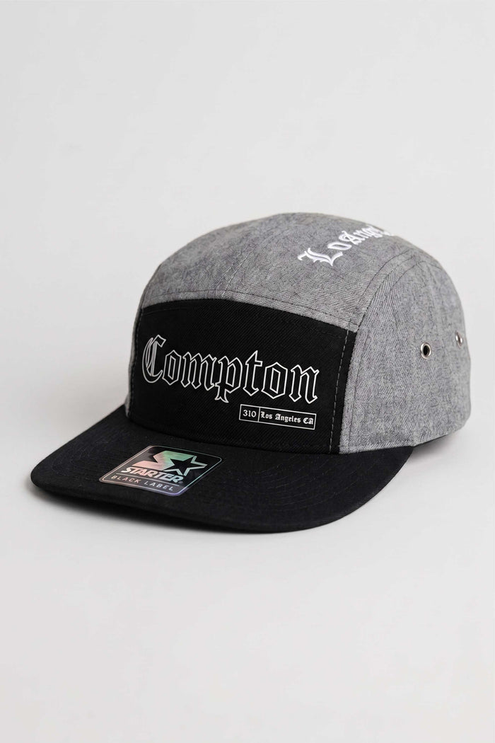 Boné Five Panel Collab Starter X Compton Los Angeles Cinza