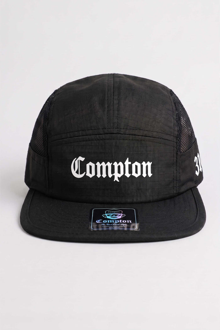 Boné Five Panel Strapback Compton Clássico Preto