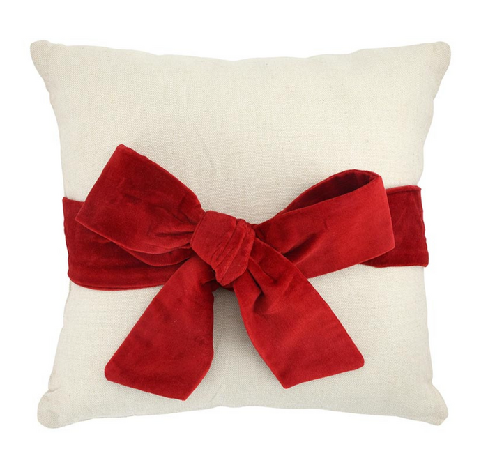 Bow Pillow - Red