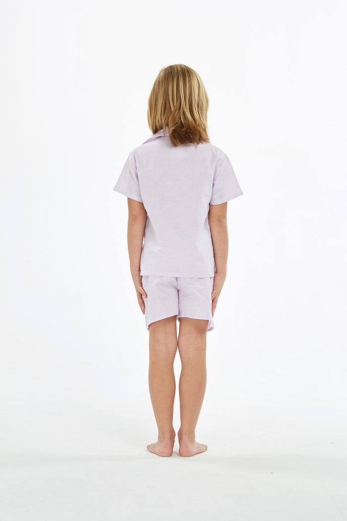 Boy Aloha Linen Cotton Shirt Cabana Set in Abalone Shell