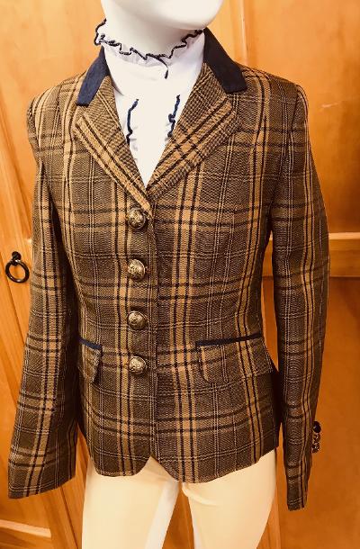 Brown & Dark Cream Check Stunning Show Hunter Jacket Childs 548