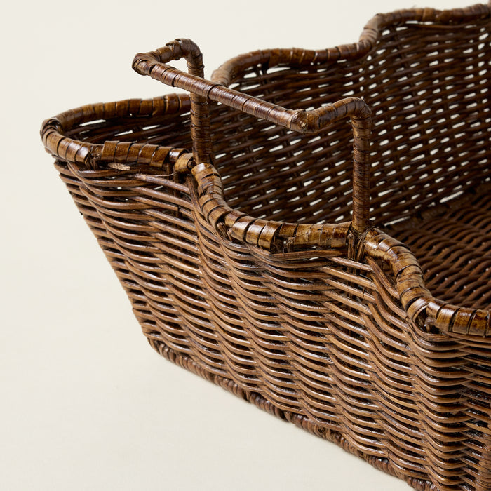 Brown Scalloped Tray