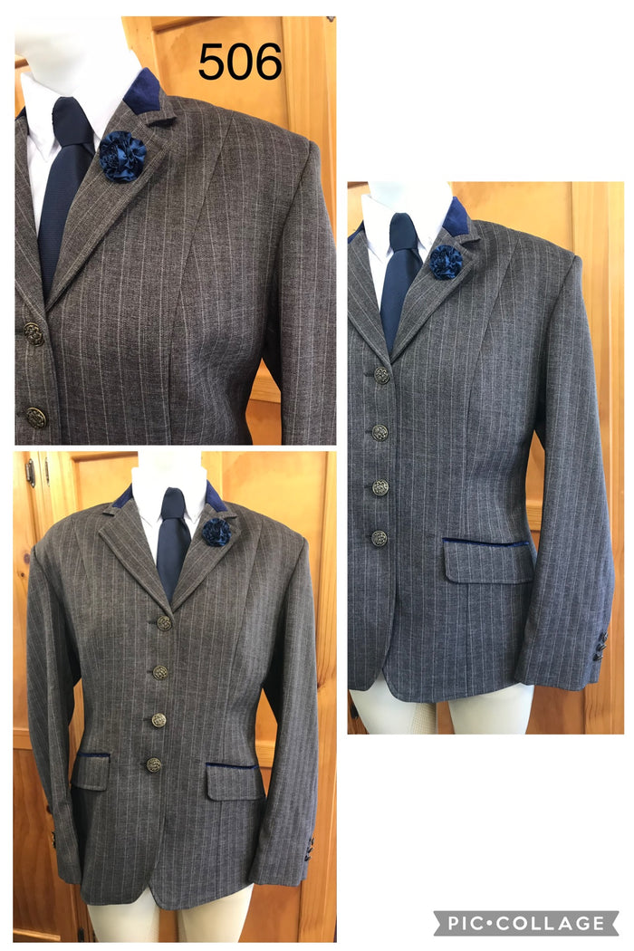 Brown with a Faint Cream Check (506) Adults Show Hunter Jacket