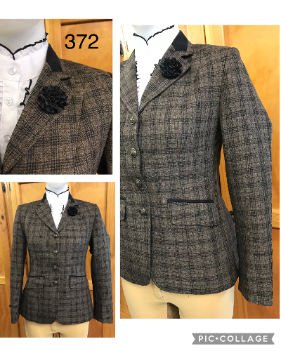 Browny (Light) Beige & Black Check Stunning Lightweight Show Hunter Jacket Adults 372