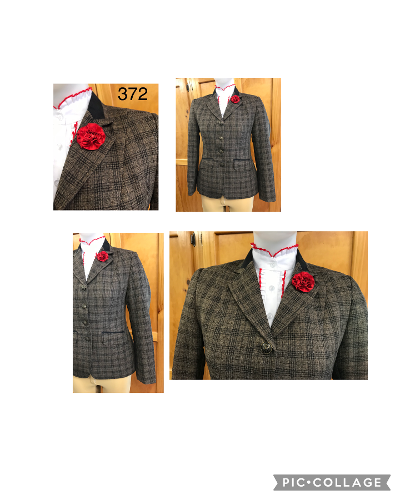 Browny (Light) Beige & Black Check Stunning Lightweight Show Hunter Jacket Adults 372