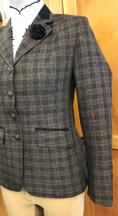 Browny (Light) Beige & Black Check Stunning Lightweight Show Hunter Jacket Adults 372