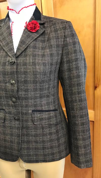 Browny (Light) Beige & Black Check Stunning Lightweight Show Hunter Jacket Adults 372