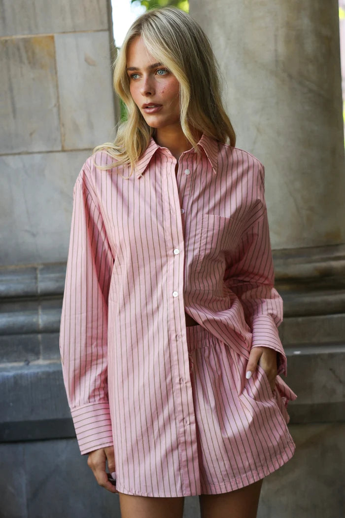 Buddy Shirt - Tea Rose Stripe