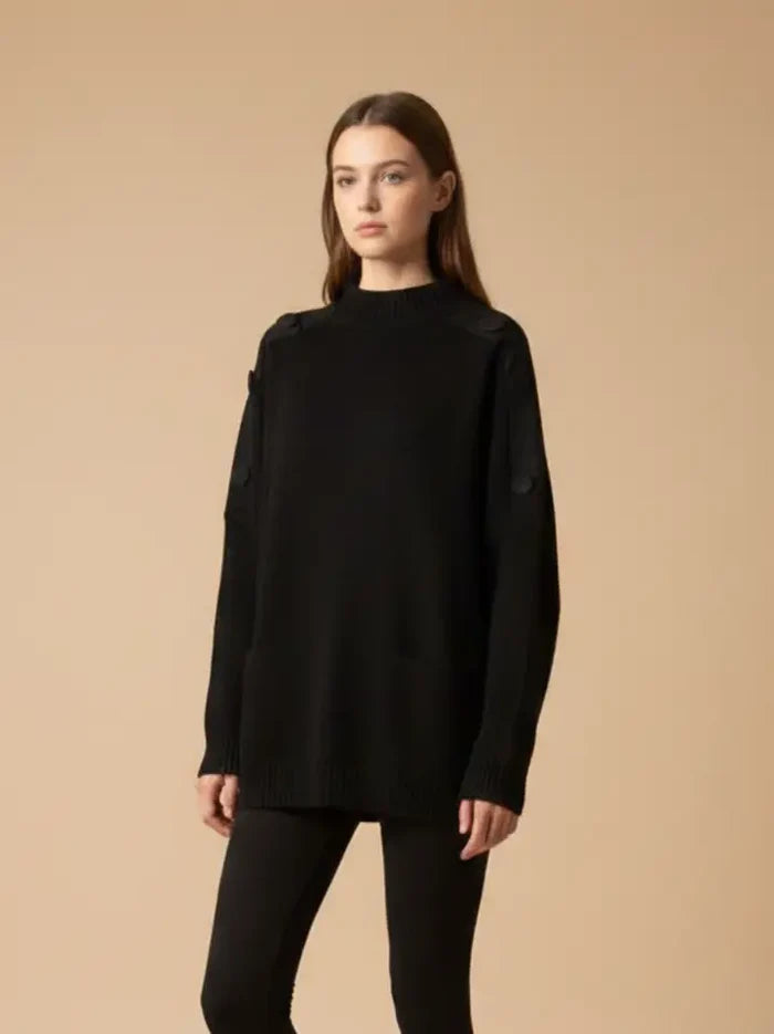 Button Tunic Sweater by Nikky Apparels - 2 Colors