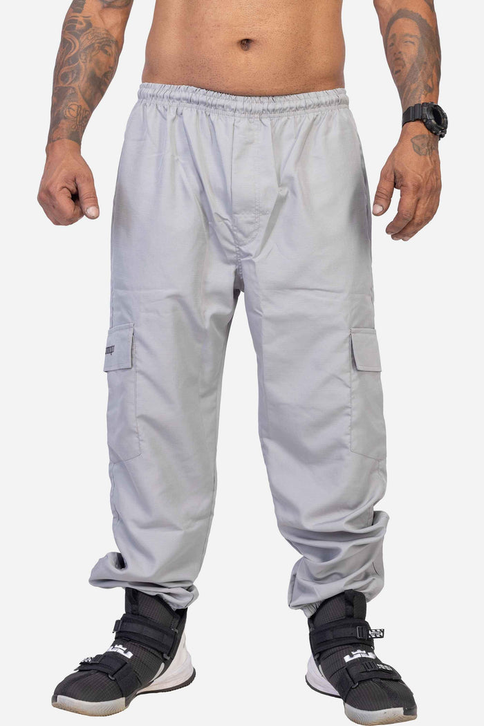 Calça Cargo Compton Ripstop Com Zíper Cinza - COMPTON