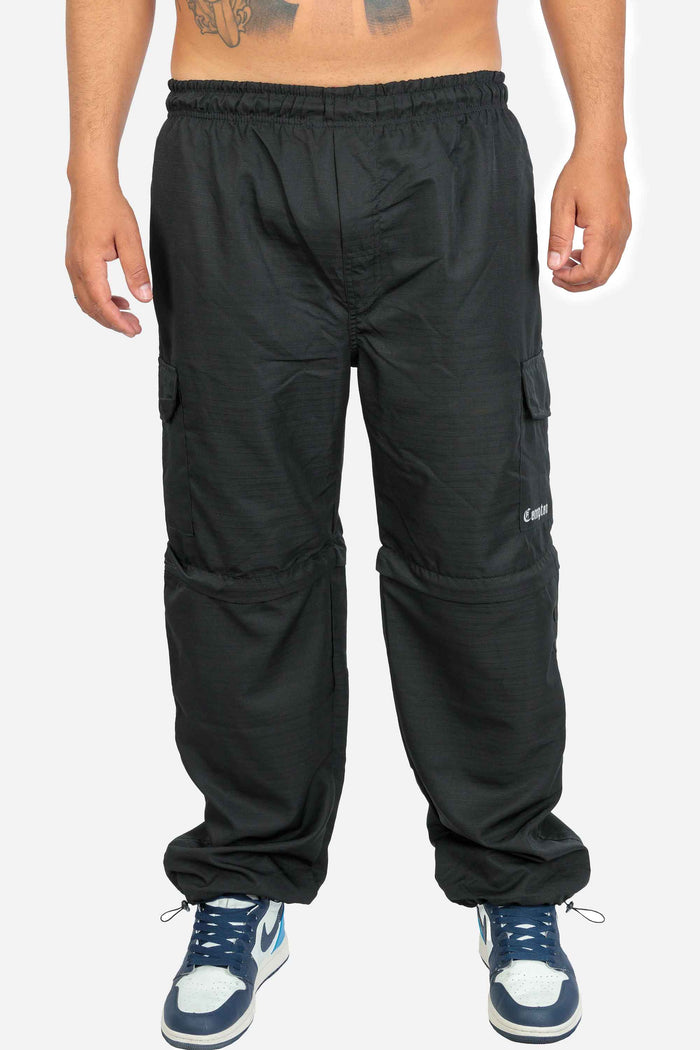 Calça Cargo Compton Vira Bermuda Preta - COMPTON