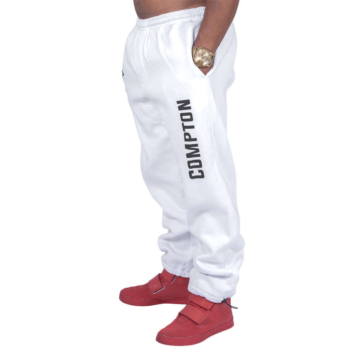 Calça Compton Moletom Script Branca - COMPTON