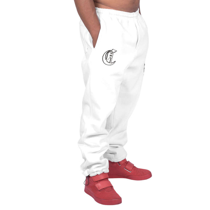 Calça Compton Moletom Script Branca - COMPTON