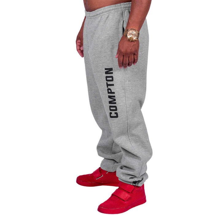 Calça Compton Moletom Script Cinza - COMPTON