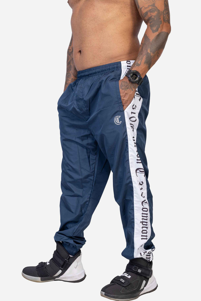 Calça Compton Tactel Faixa Azul Marinho - COMPTON