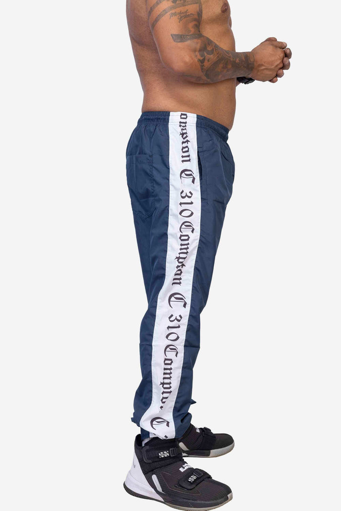 Calça Compton Tactel Faixa Azul Marinho - COMPTON