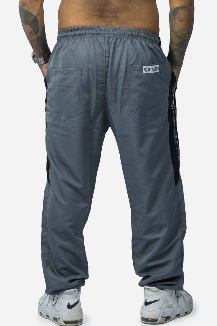 Calça Compton Tactel Faixa Galão Cinza - COMPTON