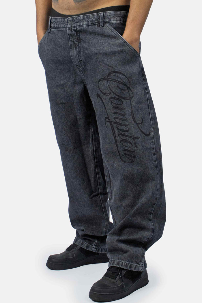 Calça Jeans Compton Balão Marmorizada - COMPTON