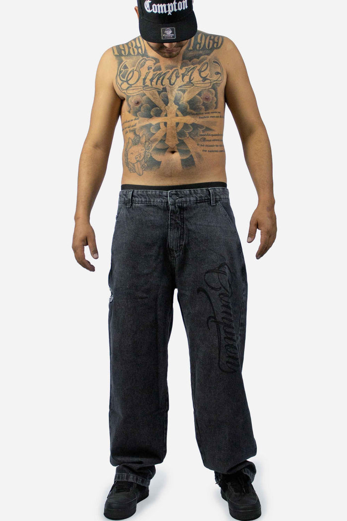 Calça Jeans Compton Balão Marmorizada - COMPTON