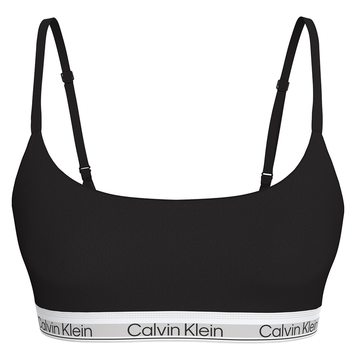 Calvin Klein Icon Cotton Modal Smooth Edge Lightly Lined Black Bralette