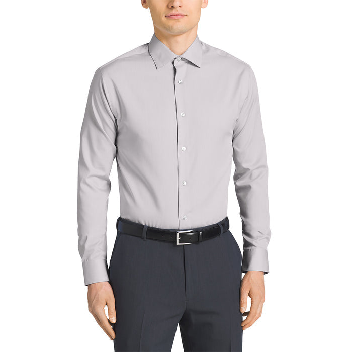 Calvin Klein Steel Regular Fit Non Iron Broadcloth Solid Dress Shirt