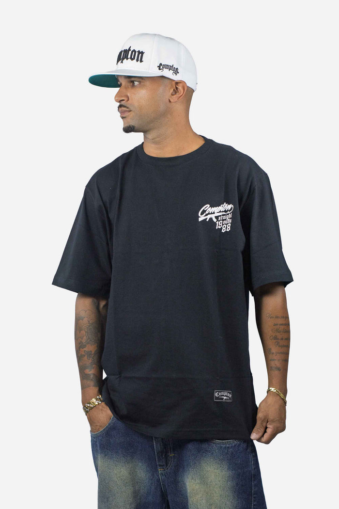 Camiseta Compton Oversized Bullet Preta - COMPTON