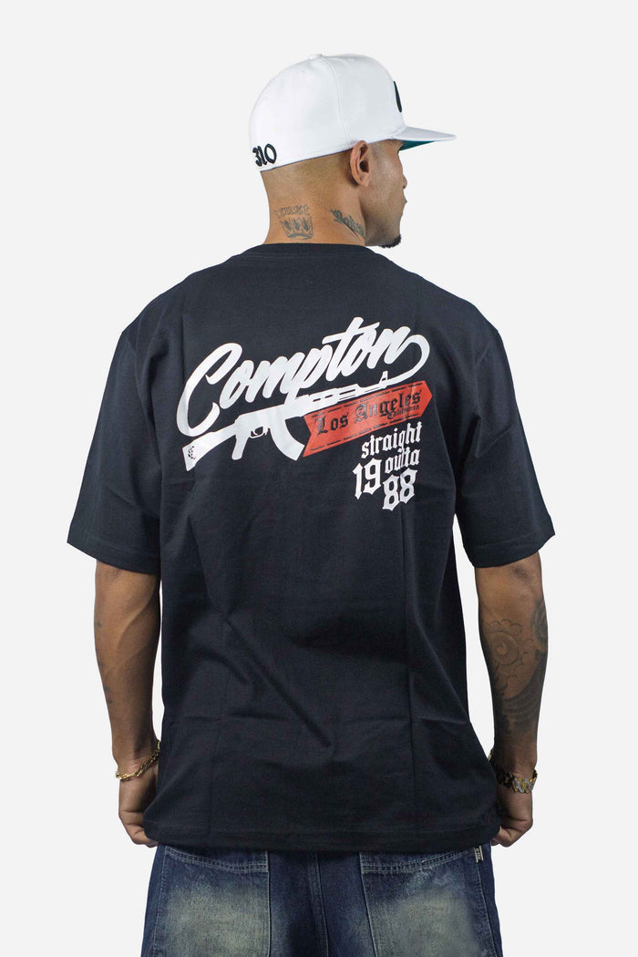Camiseta Compton Oversized Bullet Preta - COMPTON
