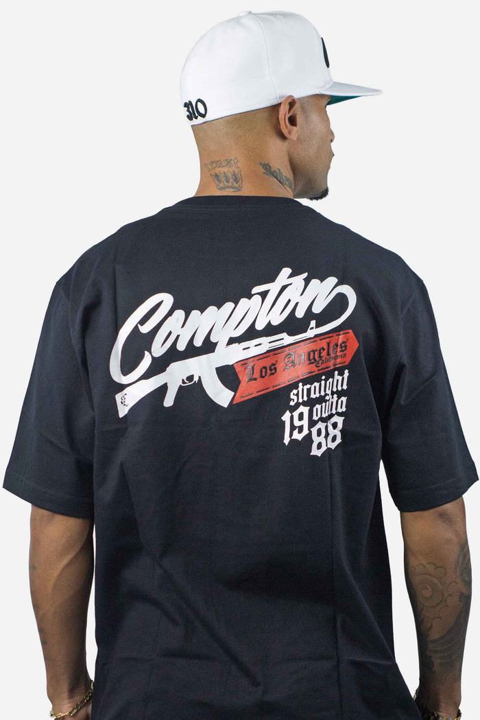 Camiseta Compton Oversized Bullet Preta - COMPTON