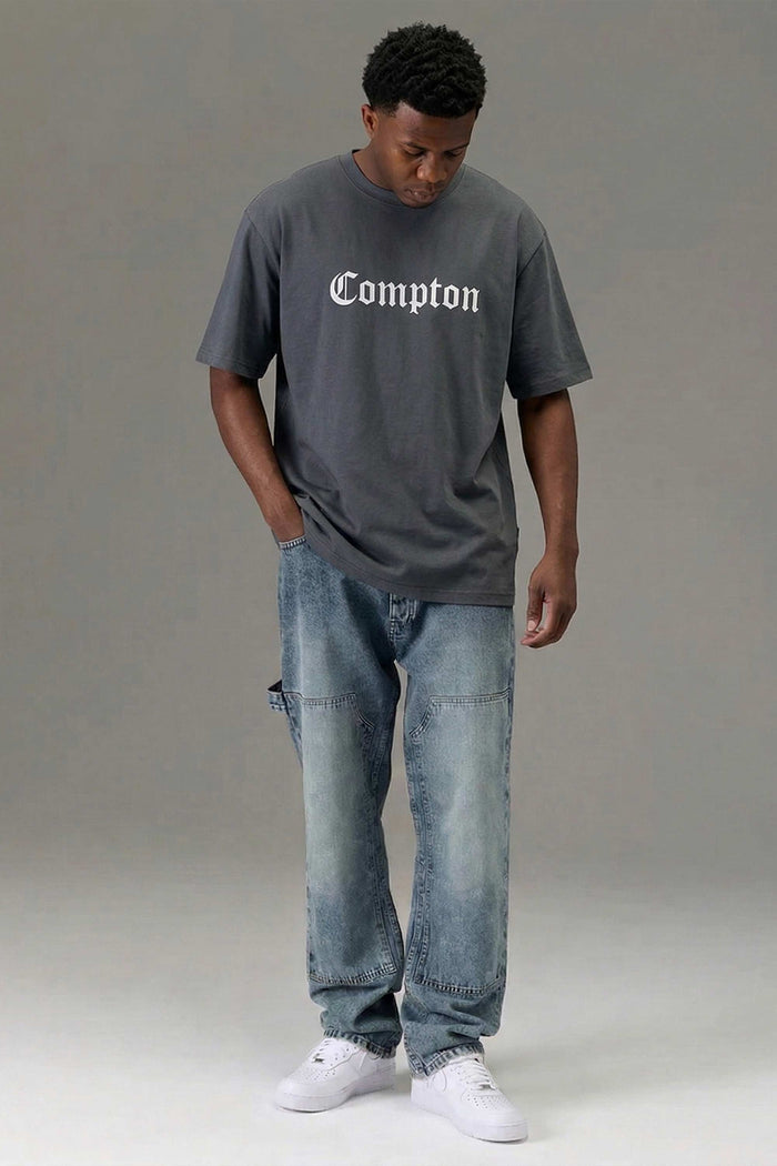 Camiseta Compton Oversized Classic Cinza