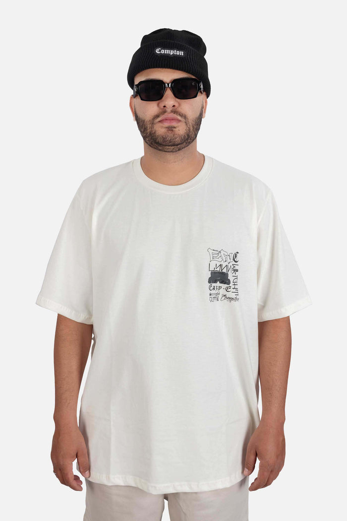 Camiseta Compton Oversized Eric Wright Tribute Off White - COMPTON