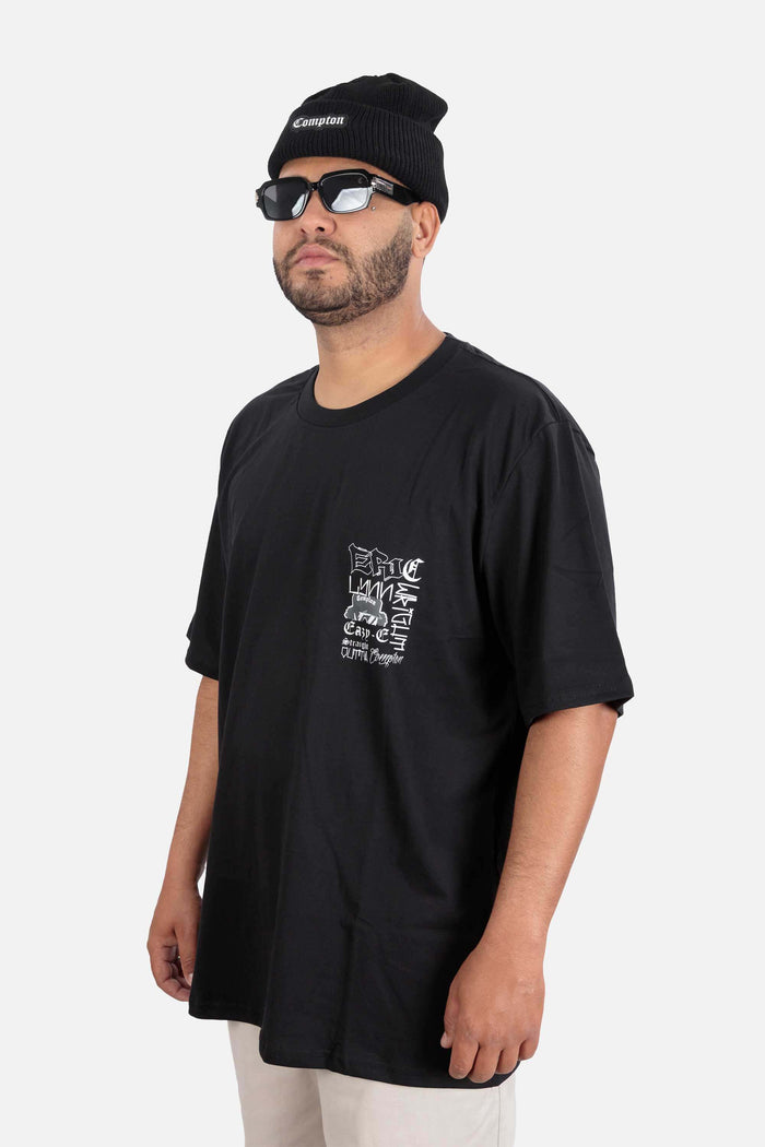 Camiseta Compton Oversized Eric Wright Tribute Preto - COMPTON