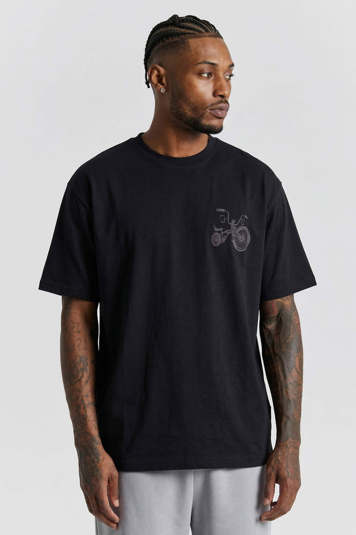 Camiseta Compton Oversized Lowbike Legacy Preto