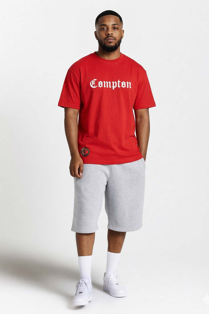 Camiseta Compton Oversized New Logo Furtacor Vermelha