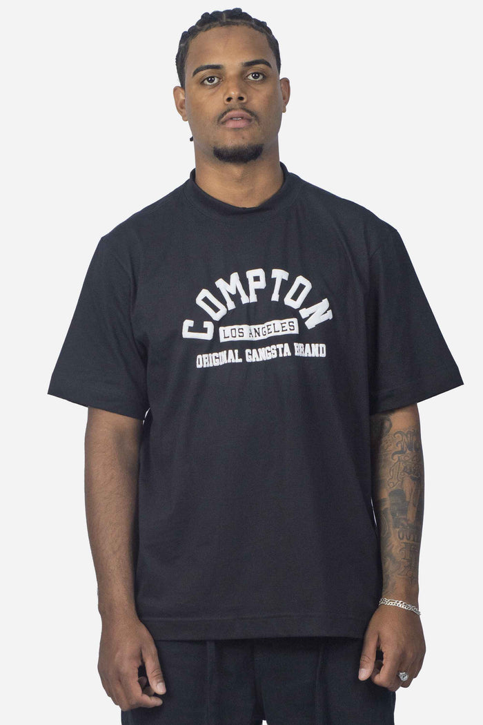 Camiseta Compton Oversized Original Gangsta Brand Preta - COMPTON