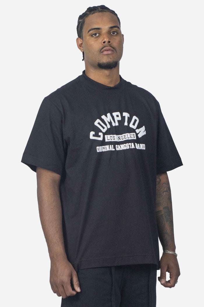 Camiseta Compton Oversized Original Gangsta Brand Preta - COMPTON
